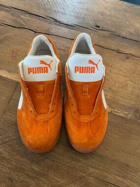 orange puma shoes